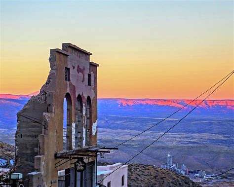 Jerome AZ Ruins Sunset Jerome Arizona Photograph by Toby McGuire - Fine Art America