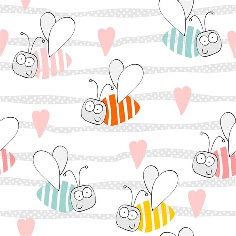 Premium Vector | Bee pattern background