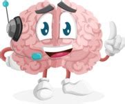 Cute Brain Cartoon Vector Character | GraphicMama