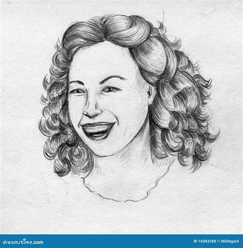 Laughing girl s face stock illustration. Illustration of artistic ...