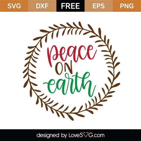 Peace On Earth SVG Cut File - Lovesvg.com