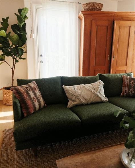 Burrard Forest Green Sofa | Green couch living room, Green sofa, Living ...