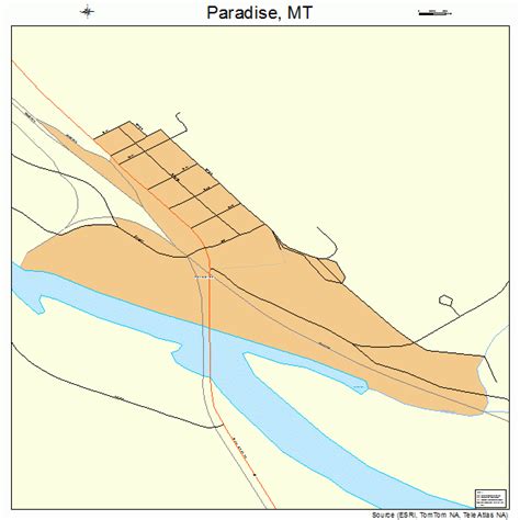 Paradise Montana Street Map 3056425