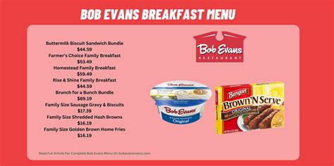 Bob Evans Breakfast Menu Prices 2023 - Bob Evans Menu Prices [2023 ...