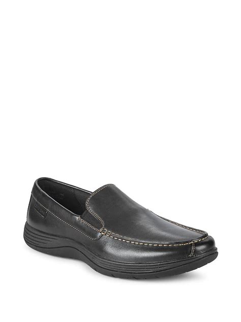 Cole Haan Lewiston Venetian Leather Loafers in Black for Men - Lyst