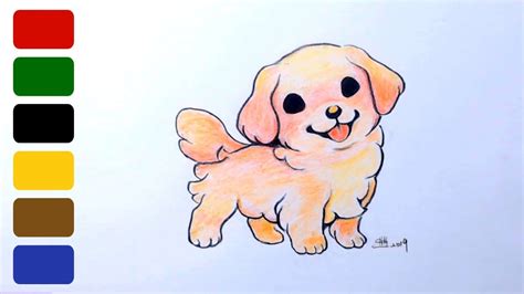 How To Draw Golden Retriever Puppies - Constructiongrab Moonlightchai