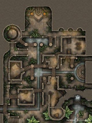 Ancient Jungle Temple Machine 40x30 Free Battlemap! | Dnd world map ...