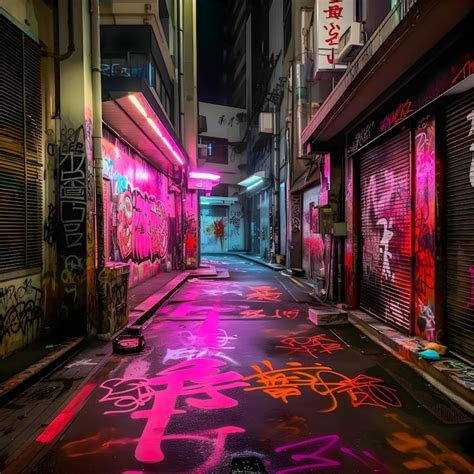 Premium Photo | Tokyo City by NightKanji illustration city views magenta neon