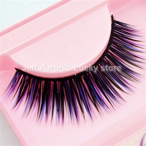 High quality 10 Pairs Beauty Black Purple False Eyelashes Soft Fake Eye ...