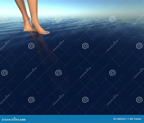 Walking on water stock illustration. Illustration of impossible - 33853221