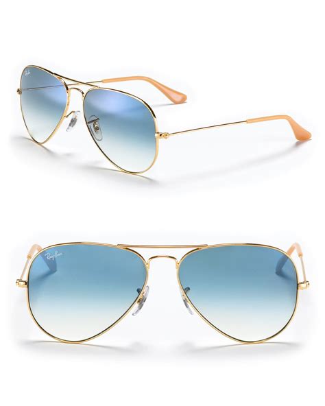 Ray-ban 58mm in Gold for Men (Gold/Blue) | Lyst