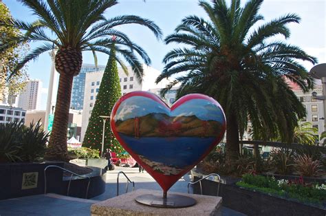 Union Square, artist painted heart. We visited during the holidays so ...