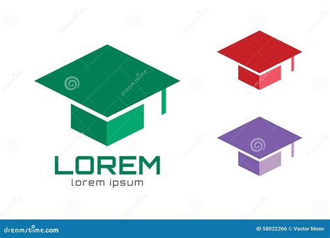 Graduation Cap Hat Logo Icon Template. College Stock Vector ...