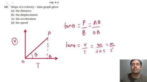 Slope of a velocity – time graph gives(a) the distance(b) the ...