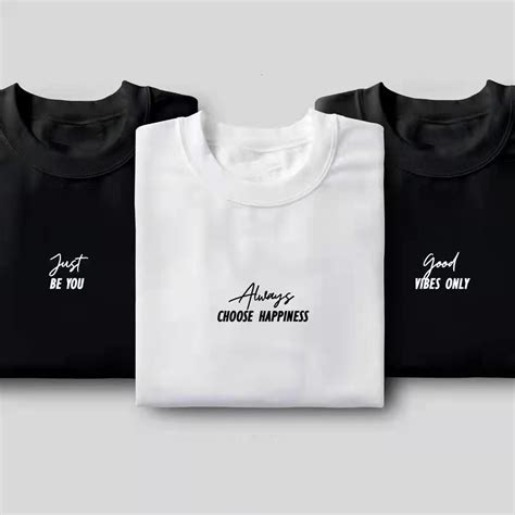 Tshirt Minimalist Round Neck Tee Black Tshirt Slogan T-shirt | Shopee Philippines