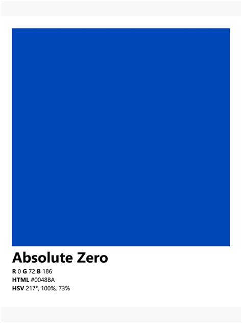 "Color Swatch/Card (Absolute Zero)" Sticker by Pestorian | Redbubble