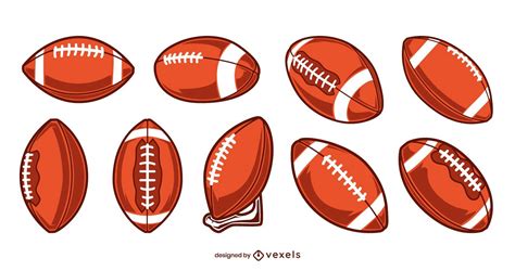 American Football Silhouette Set Vector Download