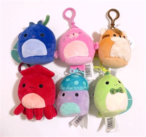 Squishmallows Assorted C 3.5″ Clip On Keychain (Set of 6) – Treasure Toys