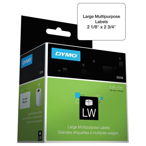 DYMO LabelWriter Multipurpose Labels, 1 x 1, White, 750 Labels/Roll ...