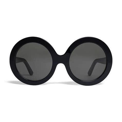 Céline - Round Sunglasses in Acetate - Black - Sunglasses - Céline Eyewear - Avvenice