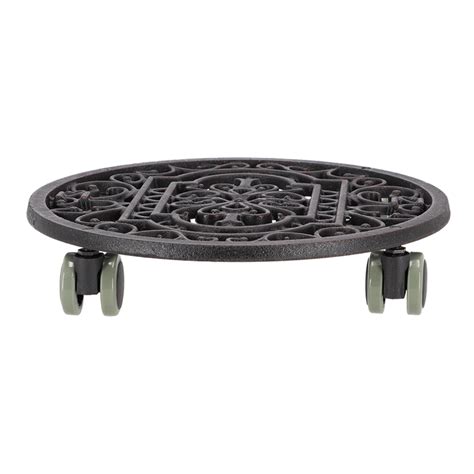 Indoor cast iron round plant trolley L - Esschert Design