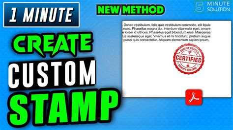 How to create a custom stamp in pdf 2023 | Adobe acrobat tutorial - YouTube