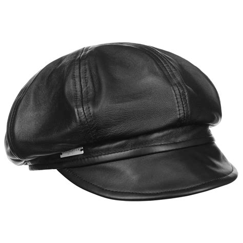 Leather Newsboy Cap by Seeberger - 83,95