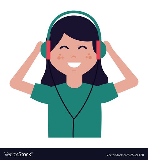 People listening music Royalty Free Vector Image