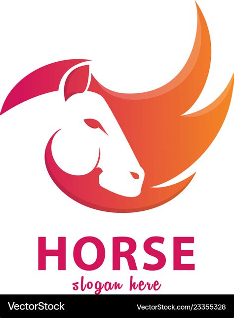 Horse logo abstract Royalty Free Vector Image - VectorStock