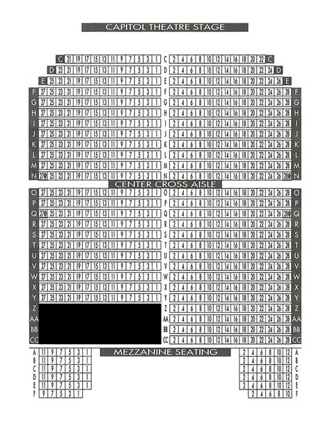 Theatre Seating Chart - Capitol Theatre Center