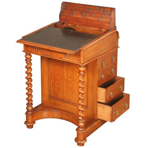 Antique Oak Davenport Desk by JW and T Allen at 1stdibs