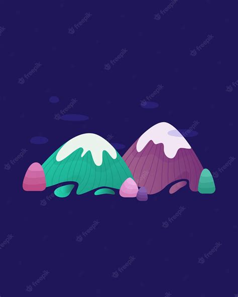 Premium Vector | Mountain vector illustration in minimalist style