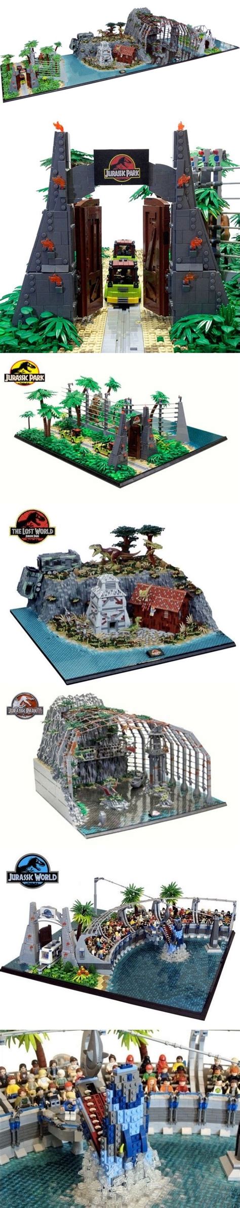 This Jurassic Park Lego Diorama Combines All Four Movies Into One ...