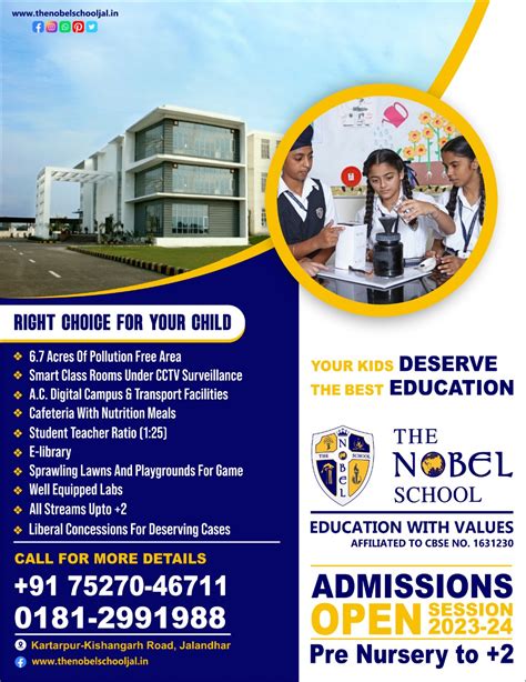 Admission open for Session 2023-24 – The Nobel School Jalandhar