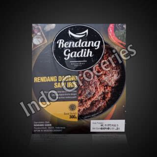 Indo Groceries | Rendang Gadih Sapi Iris Pedas - 300 G (10.6 Oz)