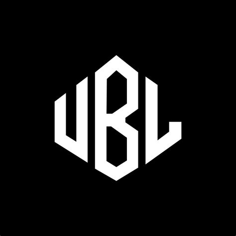 UBL letter logo design with polygon shape. UBL polygon and cube shape logo design. UBL hexagon ...