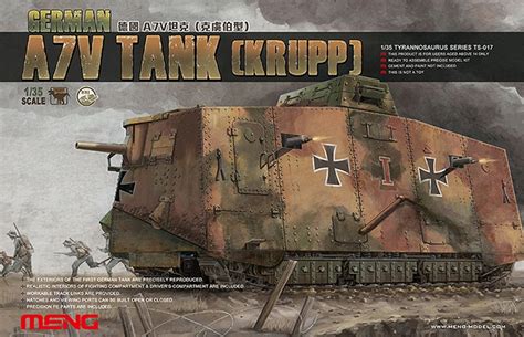 MENG “Model 1:35 German A7V Tank Krupp Kit (Multi-Colour) – TopToy