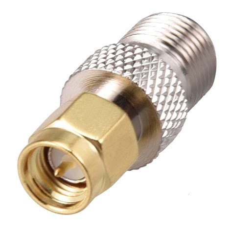 SMA Male to F Type Female Brass Coaxial Cable RF Connector Adapter 1pcs ...