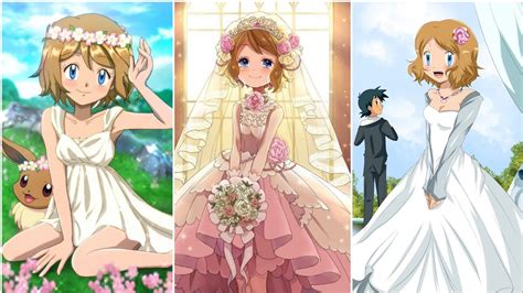 Pokémon ash and serena cute wedding pic ll 🌺🌺 - YouTube