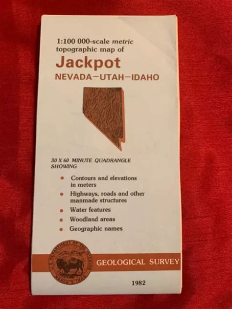 US GEOLOGICAL SURVEY Topographic Map Metric JACKPOT Nevada/Utah/Idaho 1982 $10.68 - PicClick