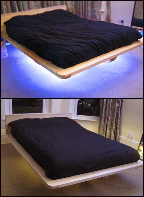 Now here's a truly unique bed you might be interested to DIY... a floating bed! http ...