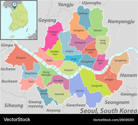 Seoul South Korea Map - Map Of New Hampshire