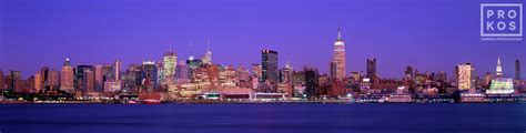 Panoramic Skyline of New York City from Hoboken at Dusk - Fine Art ...