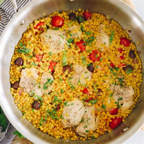 One-Pot Israeli Chicken and Couscous - The Healthy Maven