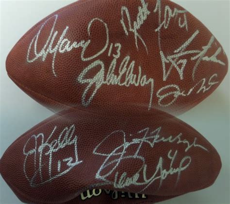 Coach's Corner - HOF QB's multi-signed NFL Game Ball.