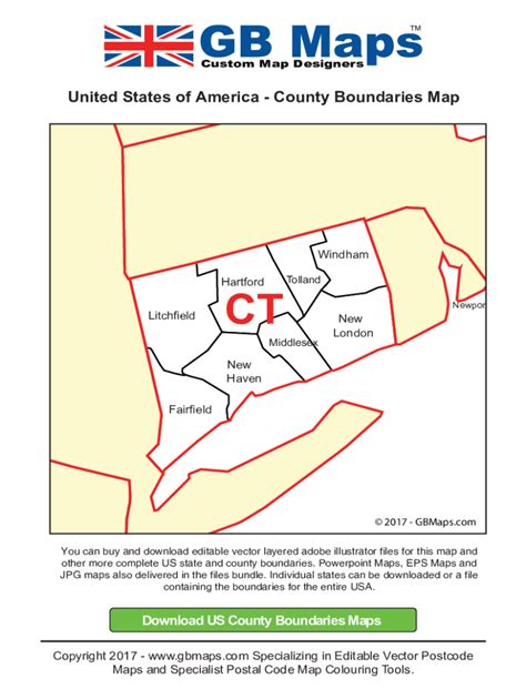 Fillable Online US County Boundary and State Maps - Map of Zip Codes ...