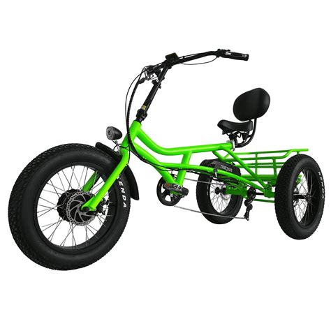 Addmotor Electric Tricycle Three Wheel 750W Electric Trike 20 Inch Fat Tires Ebike Lithium ...