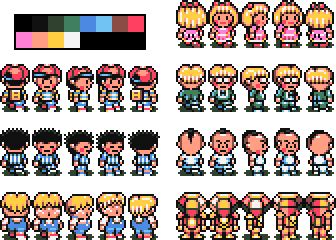 Earthbound Revamp Sprites by DragonDePlatino | Pixel art characters ...