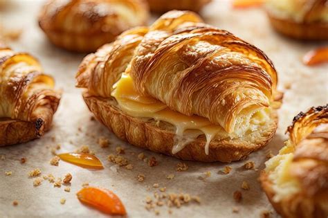 Premium AI Image | Flaky Layers of a Perfect Croissant