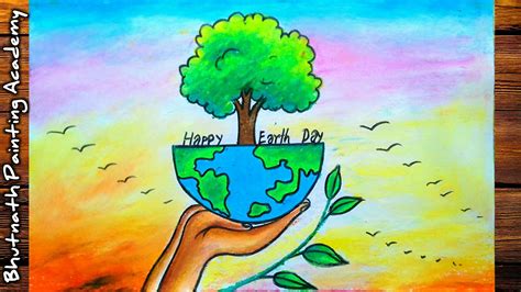 Earth day drawing ||save tree poster drawing||environment - YouTube